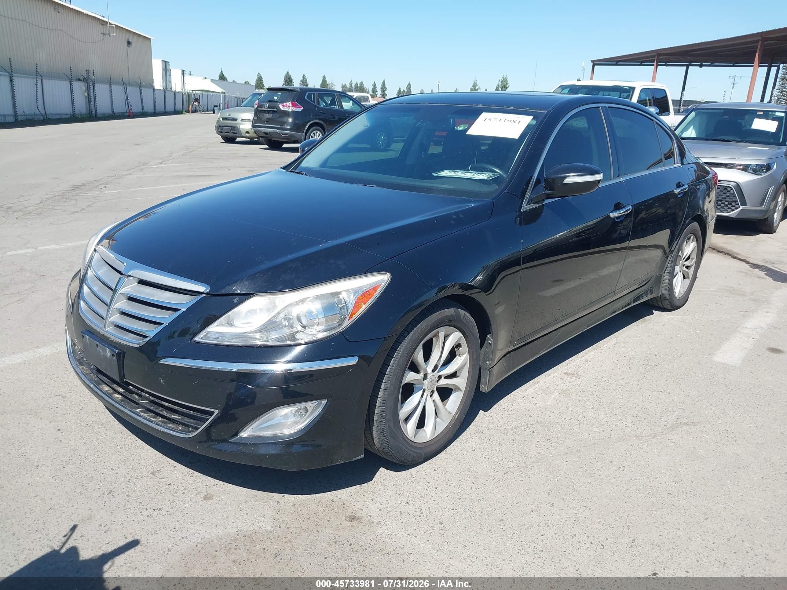 2012 Hyundai Genesis 3.8 Black vin: KMHGC4DDXCU203433