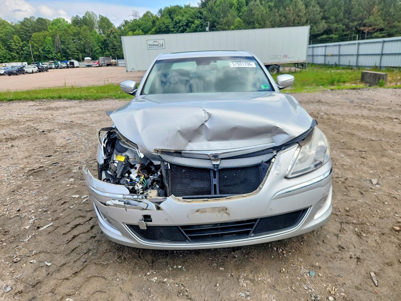 2013 Hyundai Genesis 3.8l Silver vin: KMHGC4DDXDU233758