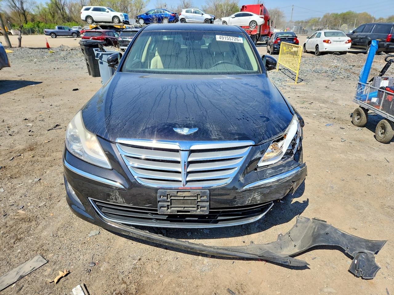 2014 Hyundai Genesis 3.8l Black vin: KMHGC4DDXEU260329