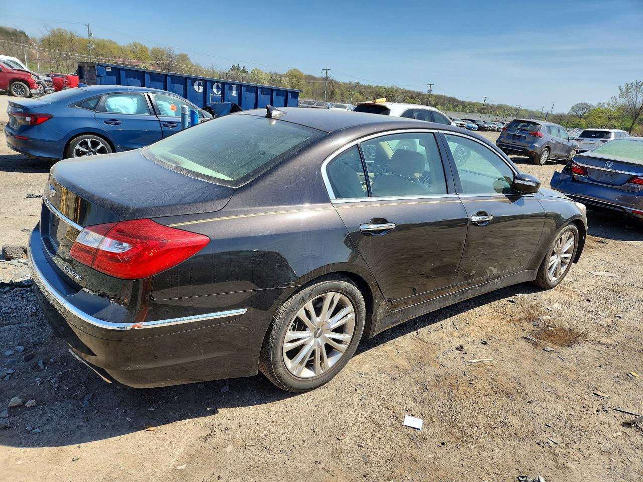 2014 Hyundai Genesis 3.8l Black vin: KMHGC4DDXEU260329