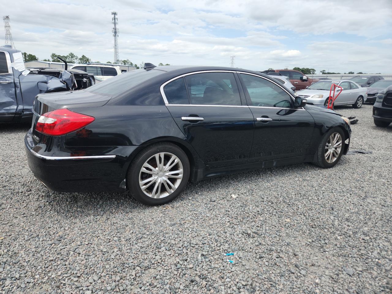 2014 Hyundai Genesis 3.8l Black vin: KMHGC4DDXEU264249
