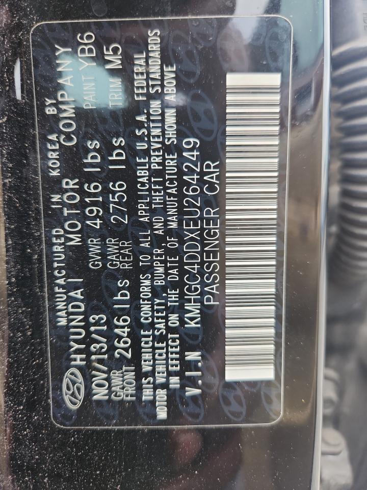 2014 Hyundai Genesis 3.8l Black vin: KMHGC4DDXEU264249