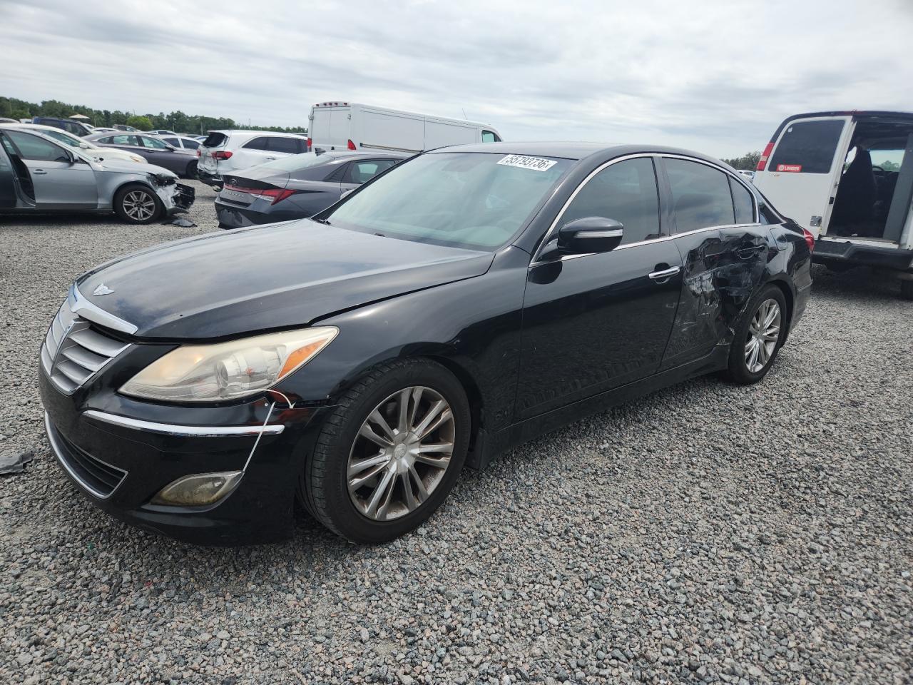 2014 Hyundai Genesis 3.8l Black vin: KMHGC4DDXEU264249