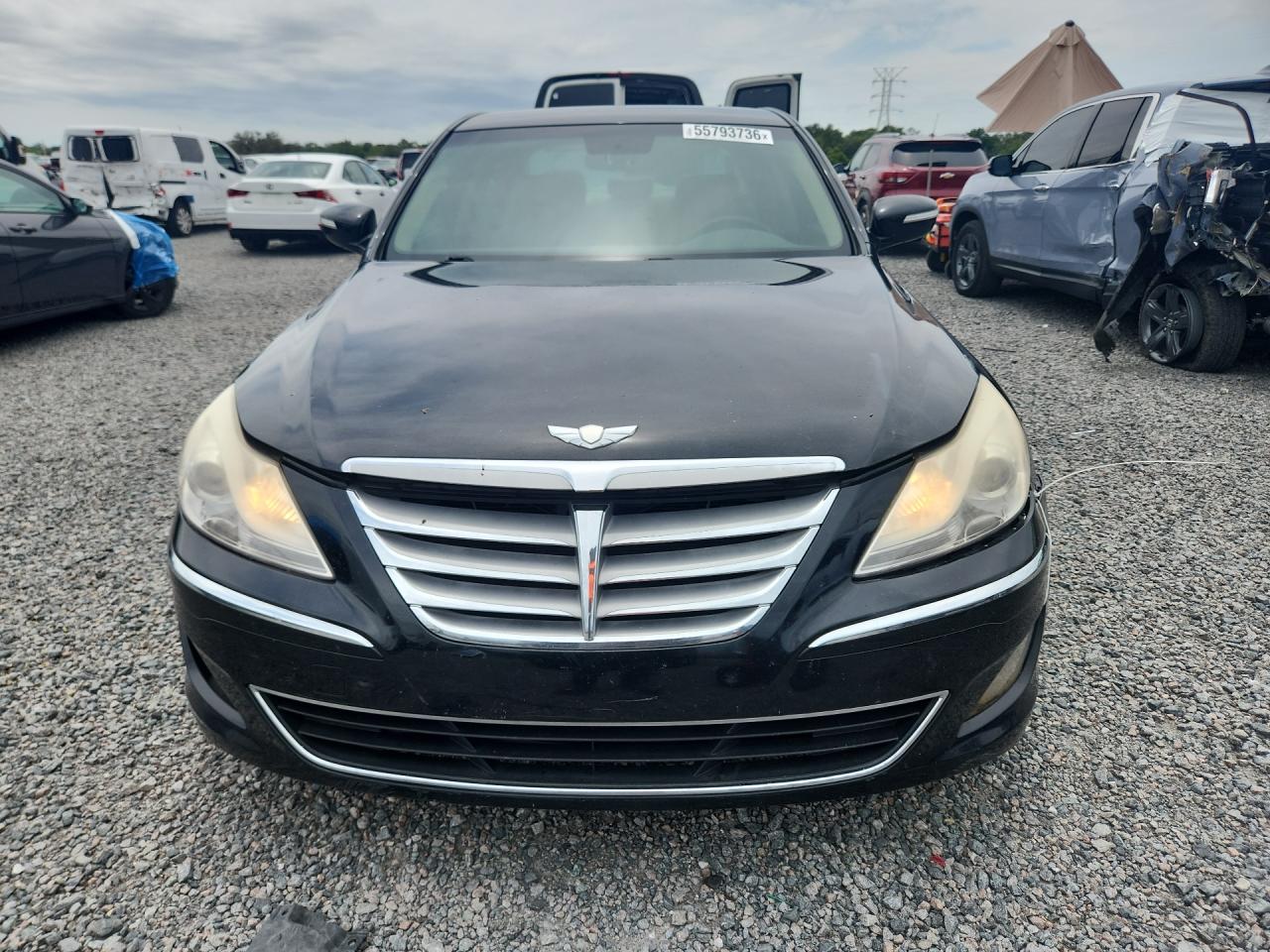 2014 Hyundai Genesis 3.8l Black vin: KMHGC4DDXEU264249