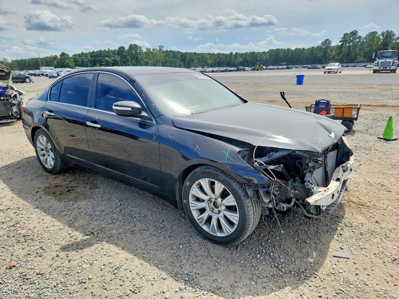 2010 Hyundai Genesis 3.8l Black vin: KMHGC4DE0AU080408