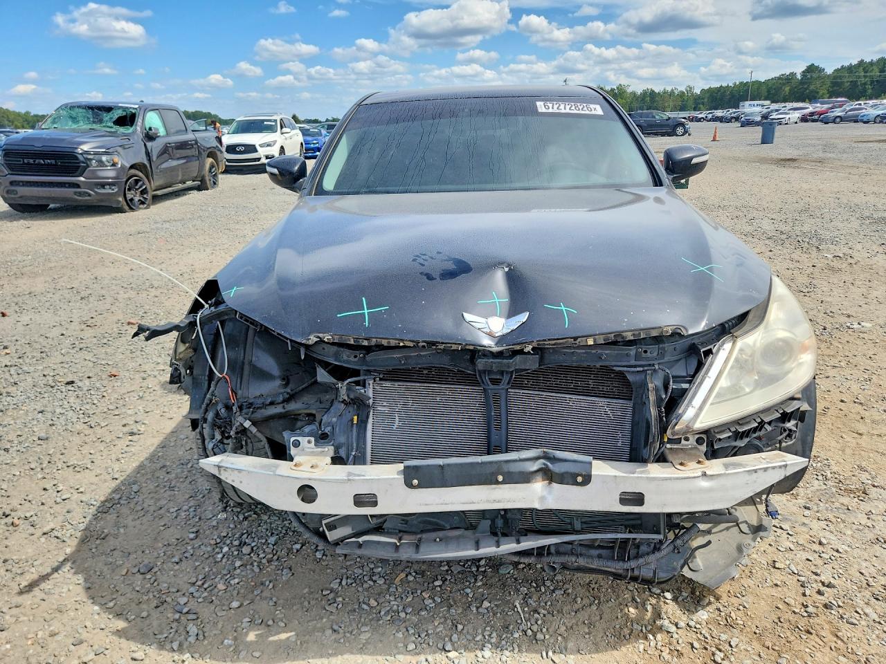2010 Hyundai Genesis 3.8l Black vin: KMHGC4DE0AU080408