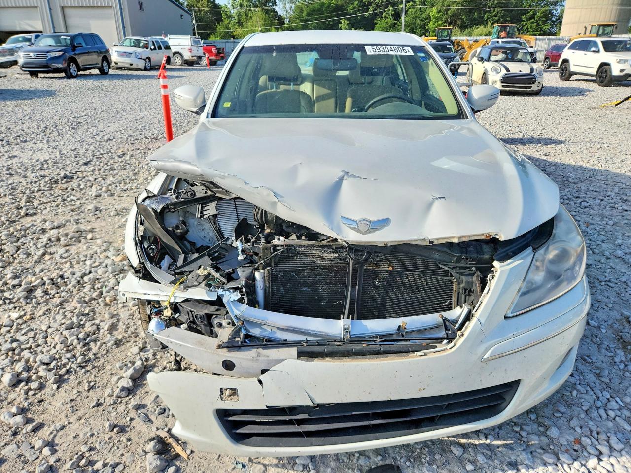 2011 Hyundai Genesis 3.8l White vin: KMHGC4DE4BU141180
