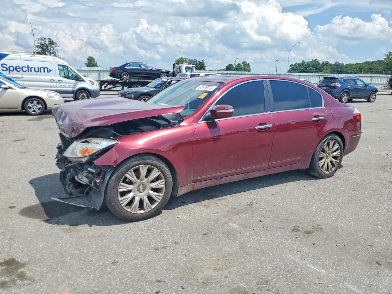2010 Hyundai Genesis 3.8l Burgundy vin: KMHGC4DE7AU097187