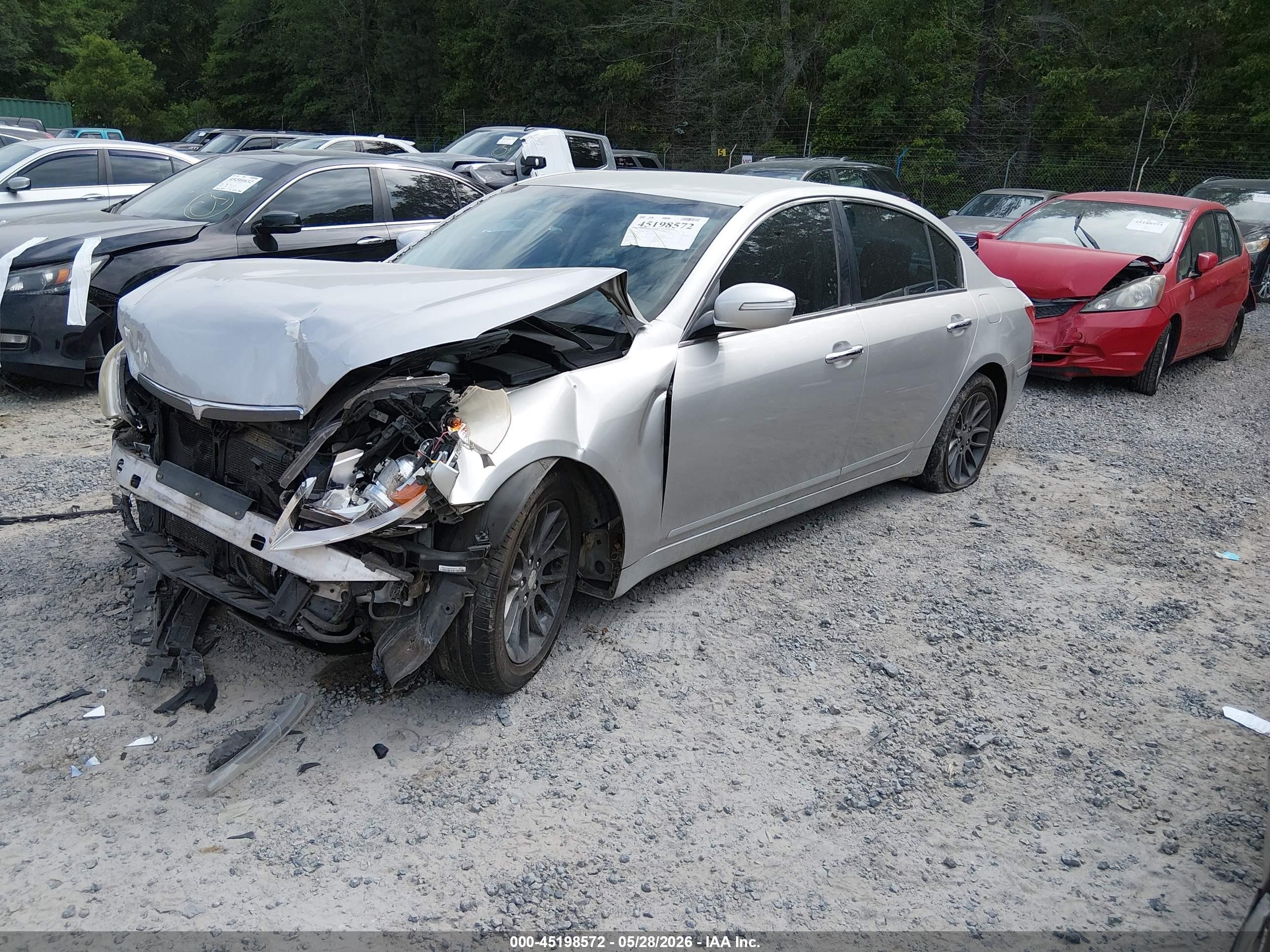 2011 Hyundai Genesis 3.8 Gray vin: KMHGC4DE7BU137088