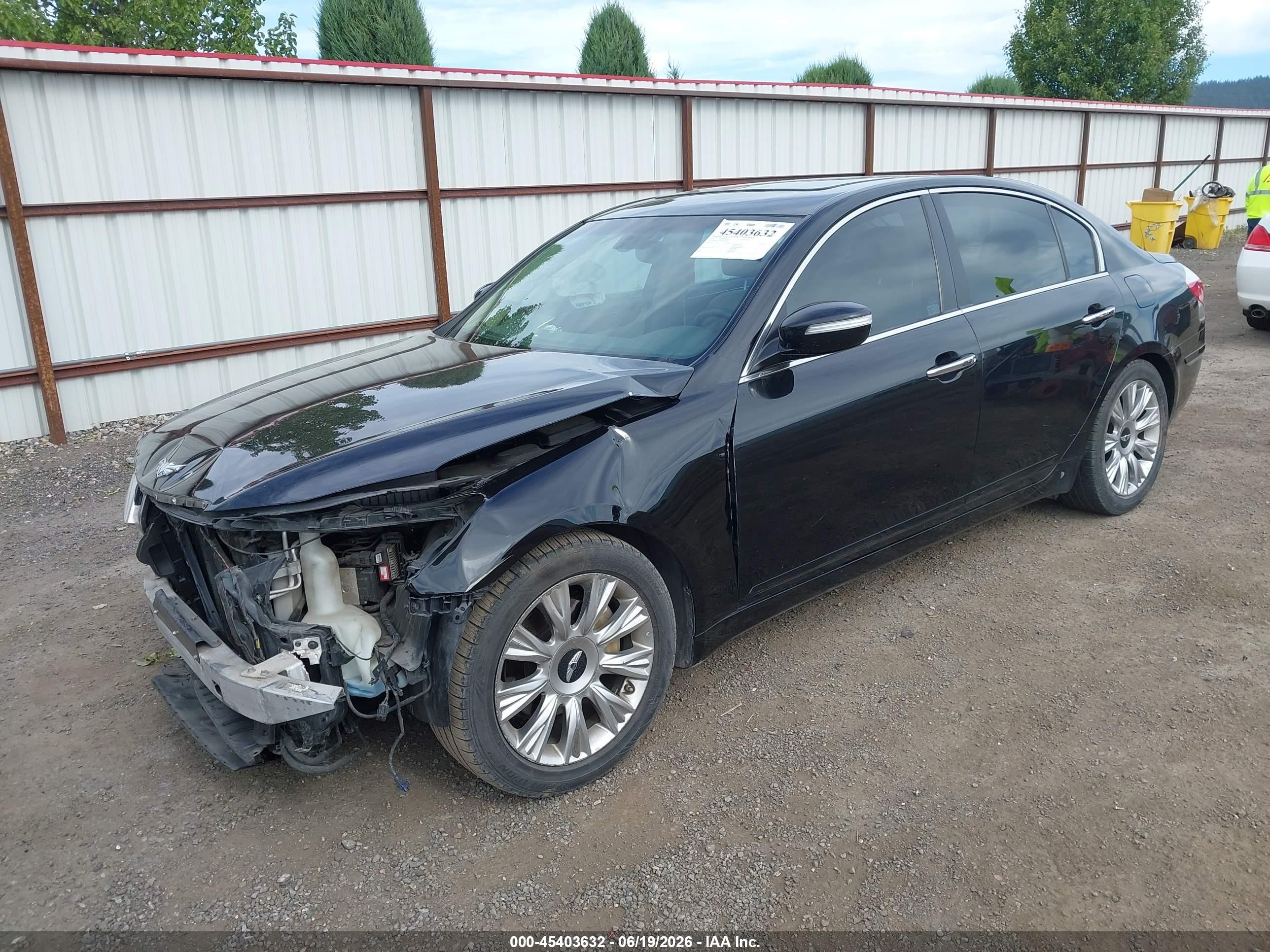 2011 Hyundai Genesis 3.8 Black vin: KMHGC4DE7BU143246
