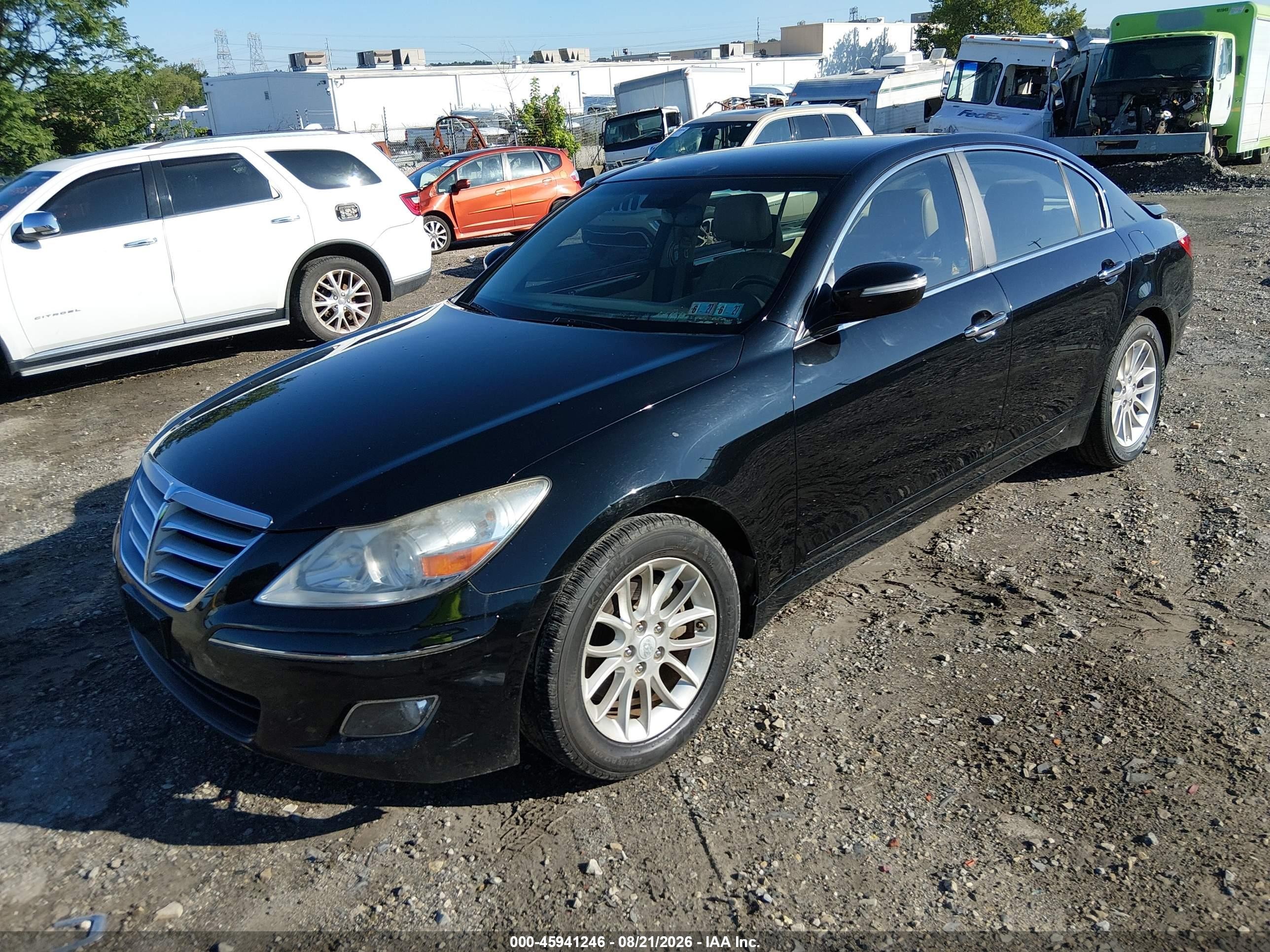 2010 Hyundai Genesis 3.8 Черный vin: KMHGC4DE8AU074484