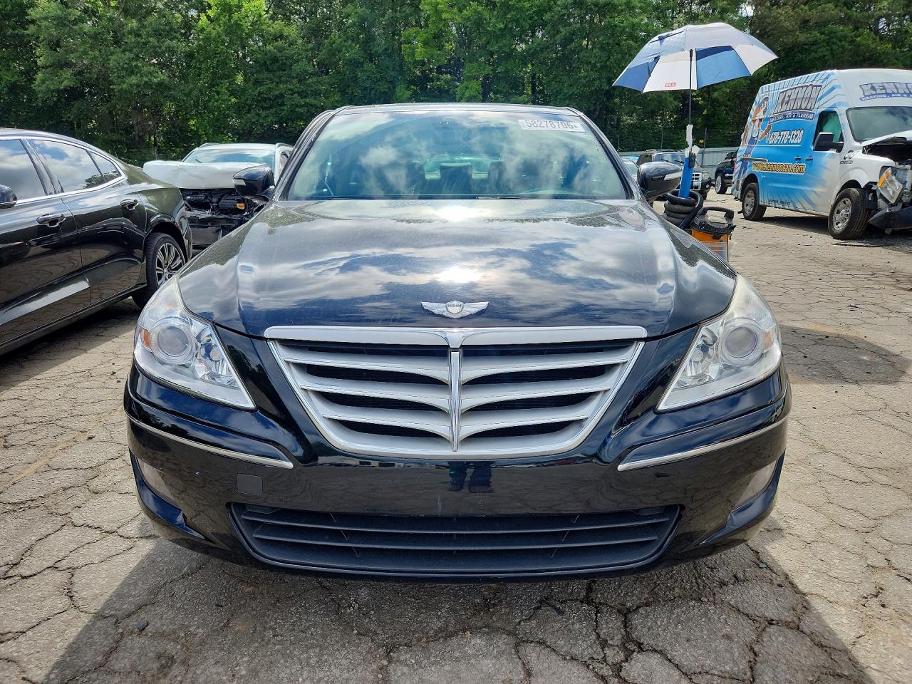 2011 Hyundai Genesis 3.8l V6 Black vin: KMHGC4DE8BU145958