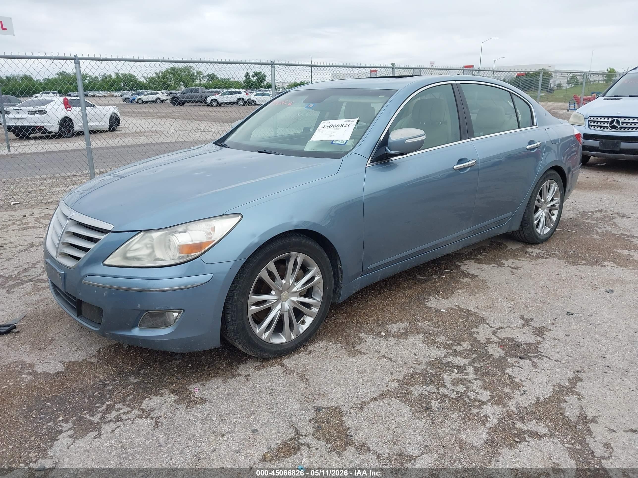 2011 Hyundai Genesis 3.8 Light Blue vin: KMHGC4DEXBU127686