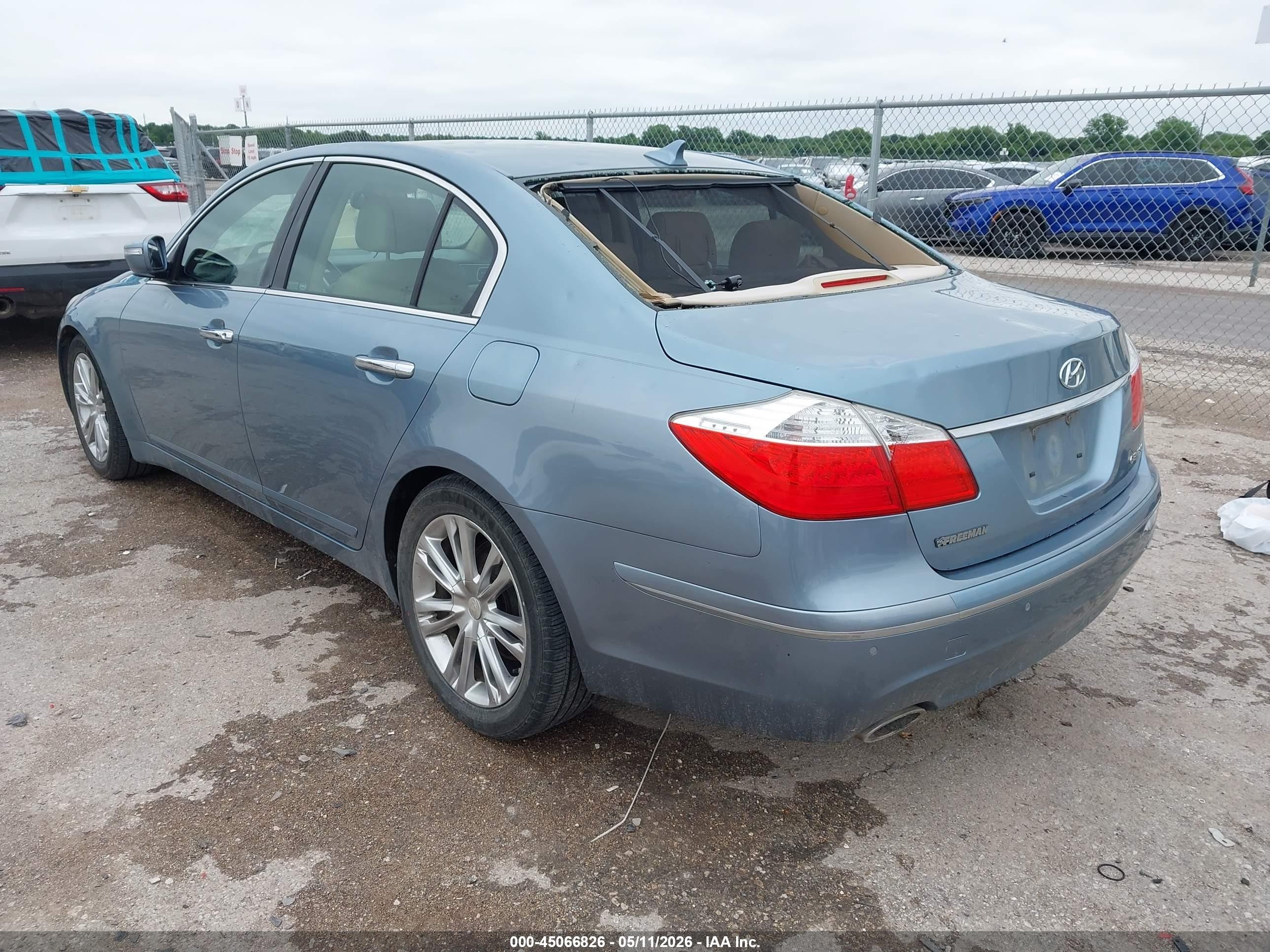 2011 Hyundai Genesis 3.8 Light Blue vin: KMHGC4DEXBU127686