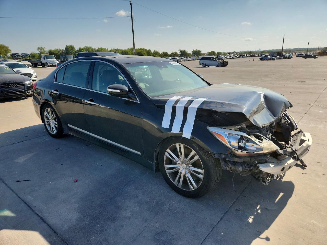 2012 Hyundai Genesis 4.6l Black vin: KMHGC4DF0CU174784