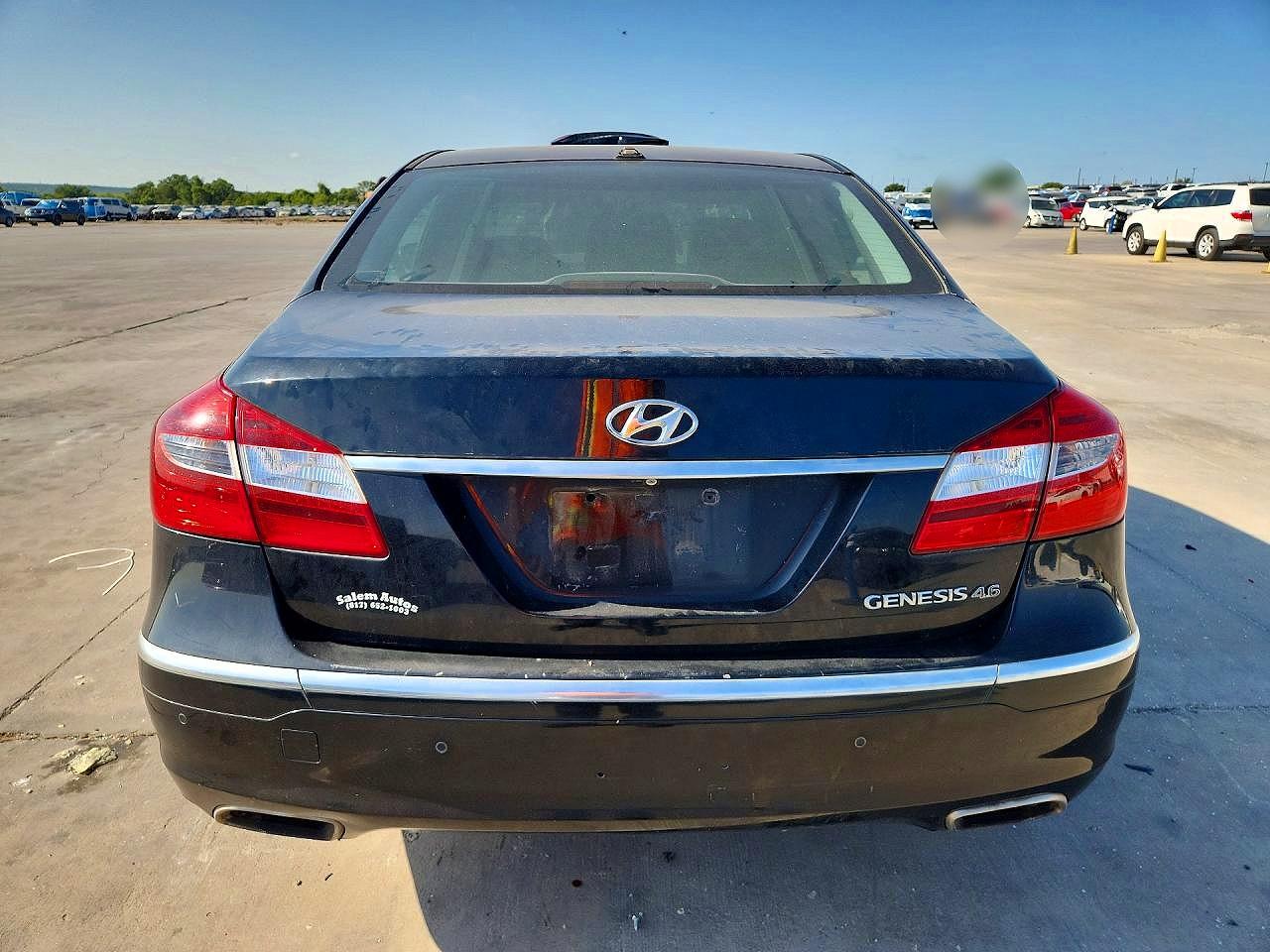 2012 Hyundai Genesis 4.6l Black vin: KMHGC4DF0CU174784