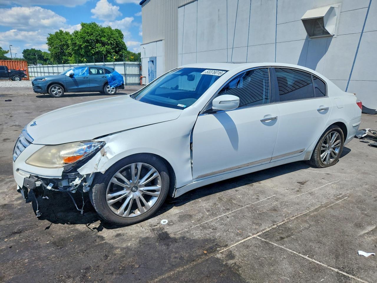 2011 Hyundai Genesis 4.6l White vin: KMHGC4DF1BU114155