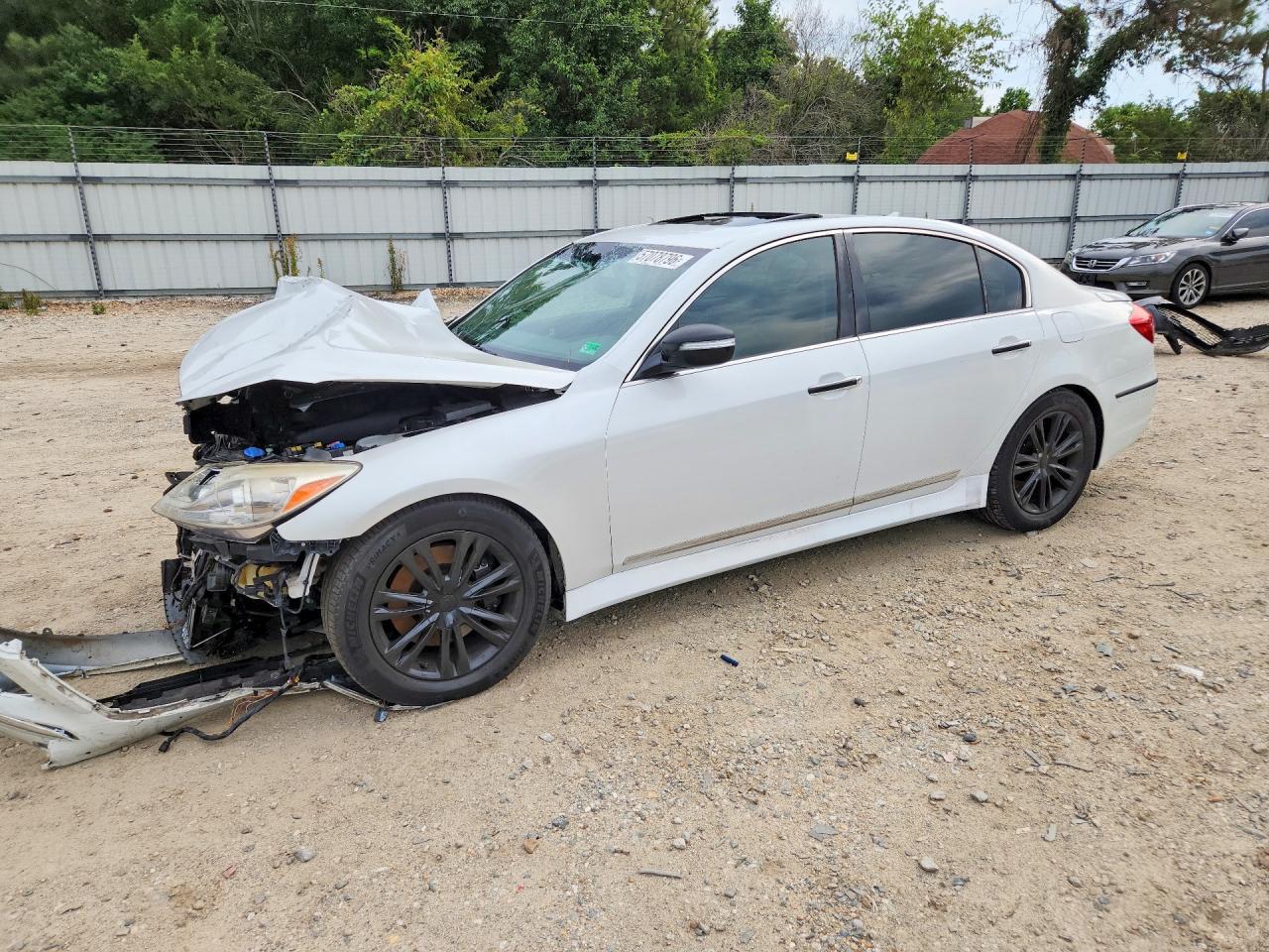 2012 Hyundai Genesis 4.6l Белый vin: KMHGC4DF1CU155645
