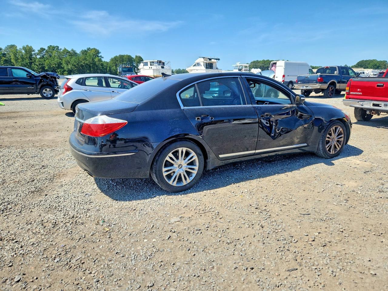 2011 Hyundai Genesis 4.6l Black vin: KMHGC4DF2BU115959