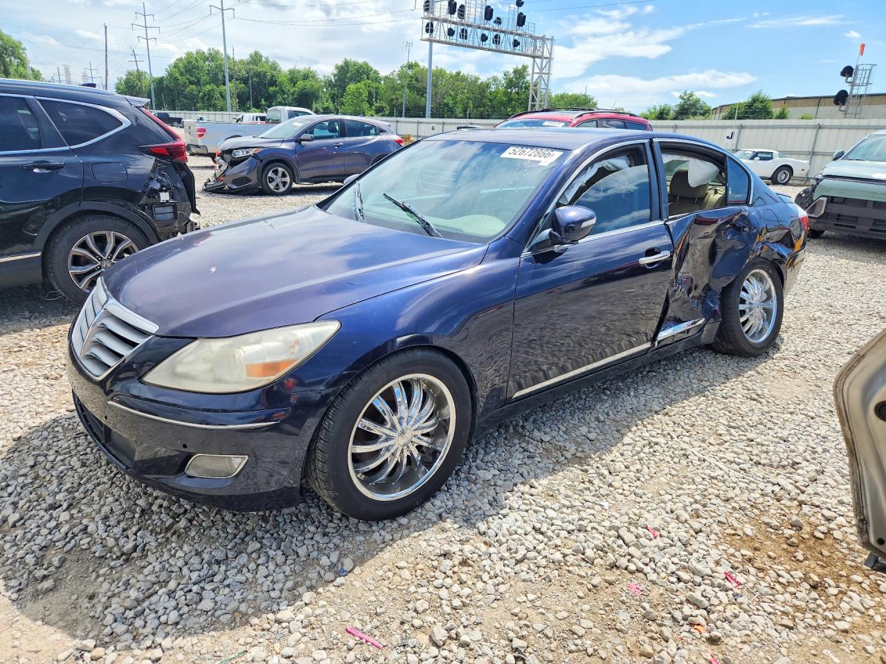 2011 Hyundai Genesis 4.6l Blue vin: KMHGC4DF2BU124516