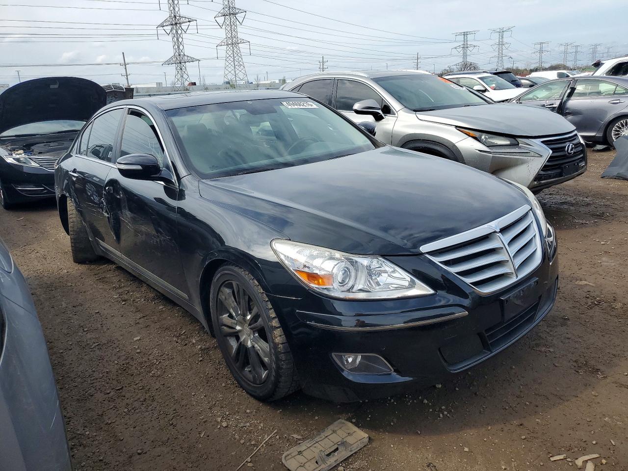 2011 Hyundai Genesis 4.6l Black vin: KMHGC4DF2BU133720