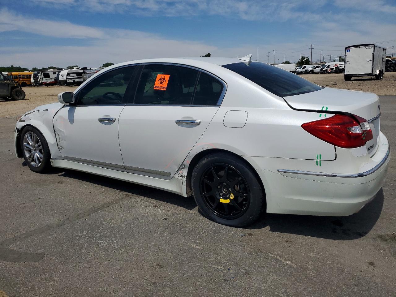 2012 Hyundai Genesis 4.6l V8 Белый vin: KMHGC4DF2CU165472