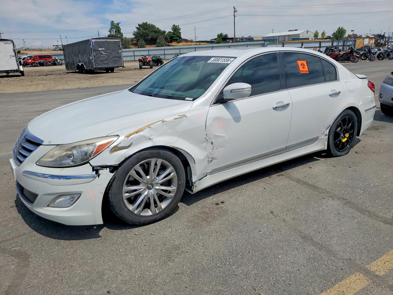 2012 Hyundai Genesis 4.6l V8 Белый vin: KMHGC4DF2CU165472