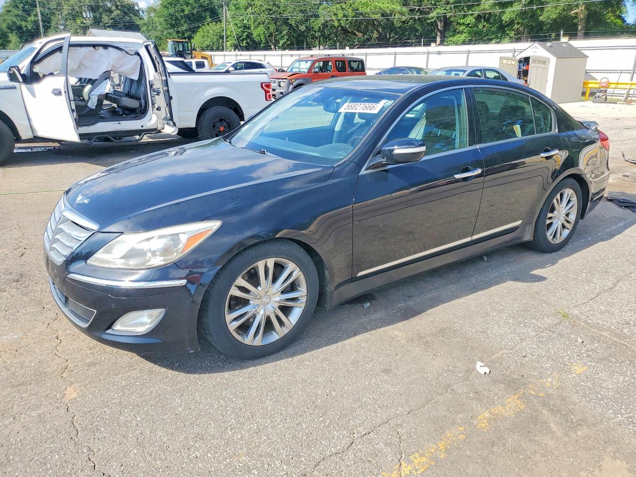 2012 Hyundai Genesis 4.6l Black vin: KMHGC4DF3CU173869