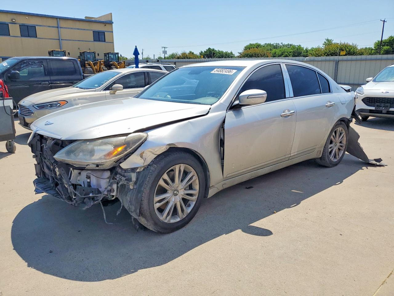 2010 Hyundai Genesis 4.6l Silver vin: KMHGC4DF4AU072921