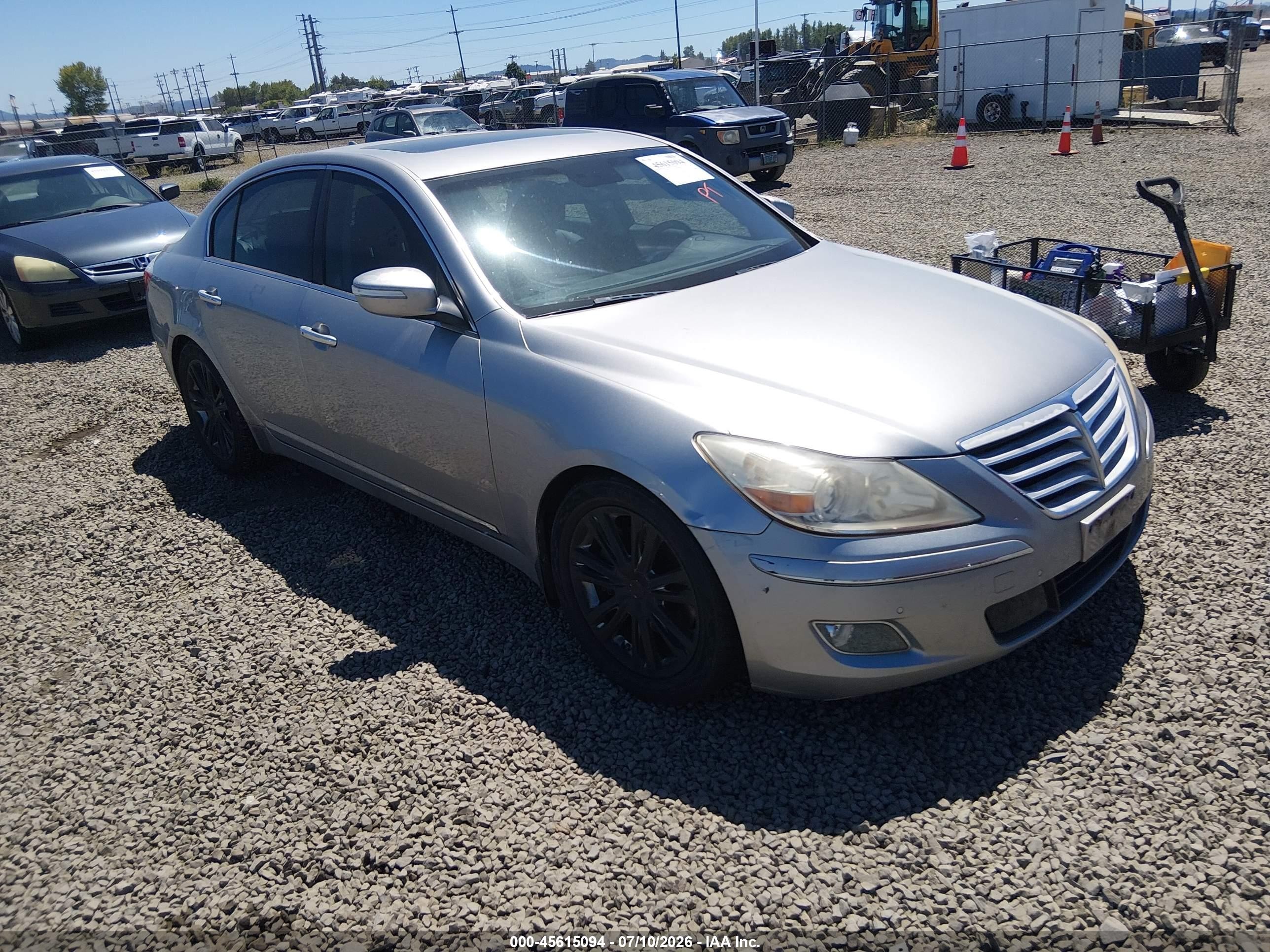 2010 Hyundai Genesis 4.6 Silver vin: KMHGC4DF5AU072491