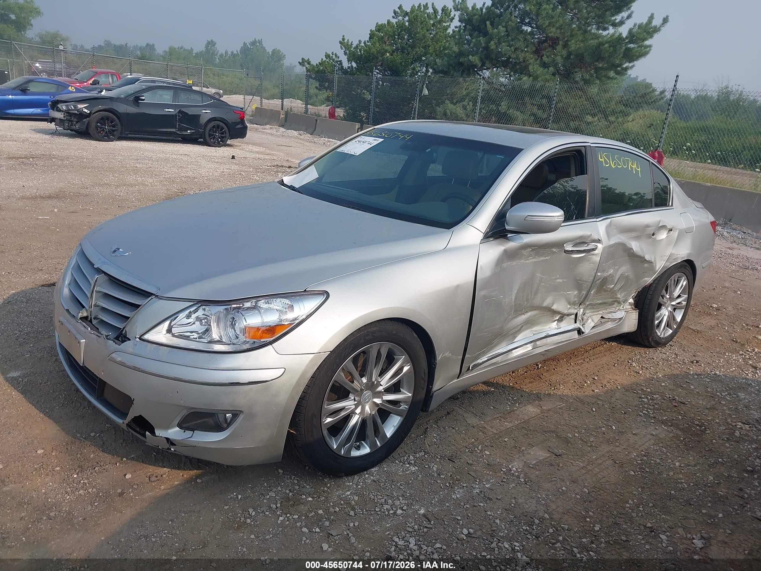 2010 Hyundai Genesis 4.6 Silver vin: KMHGC4DF6AU096511