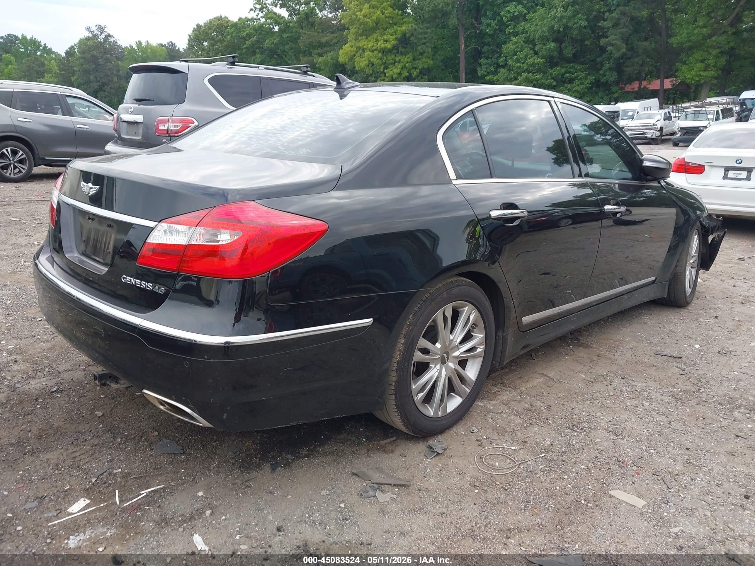 2012 Hyundai Genesis 4.6 Black vin: KMHGC4DF6CU175440