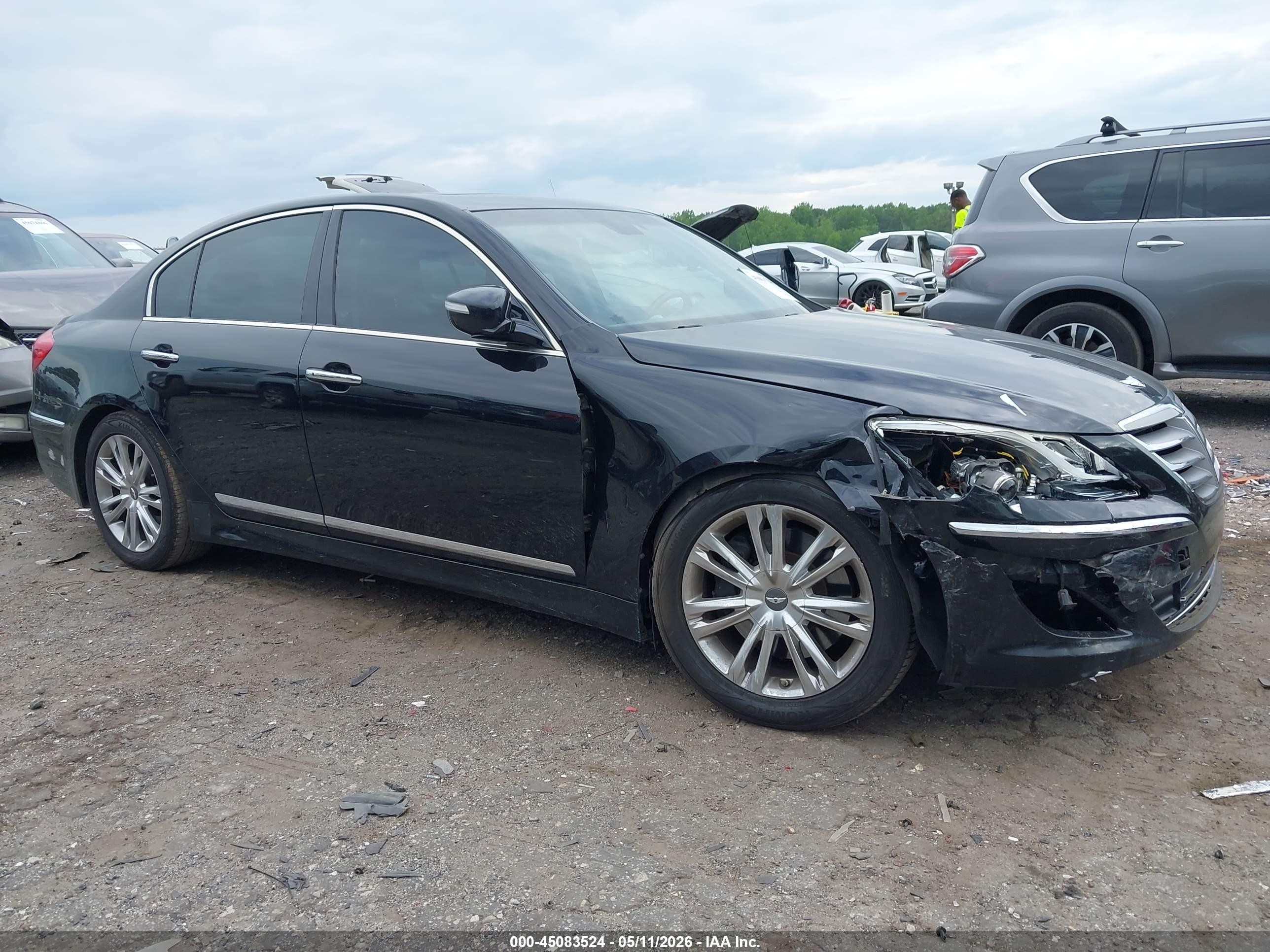 2012 Hyundai Genesis 4.6 Black vin: KMHGC4DF6CU175440