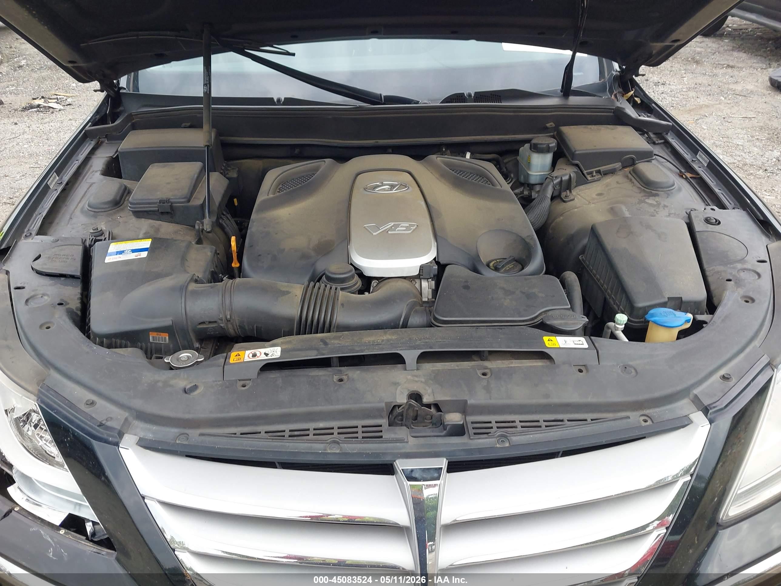 2012 Hyundai Genesis 4.6 Black vin: KMHGC4DF6CU175440