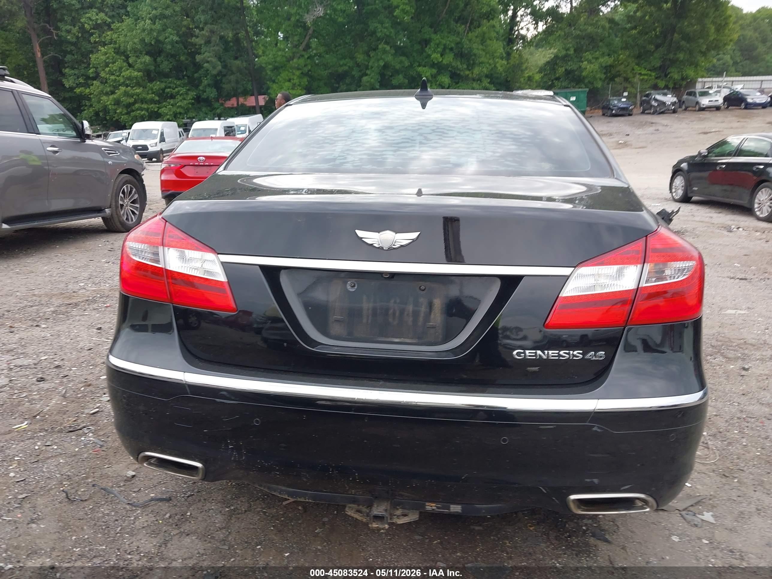 2012 Hyundai Genesis 4.6 Black vin: KMHGC4DF6CU175440