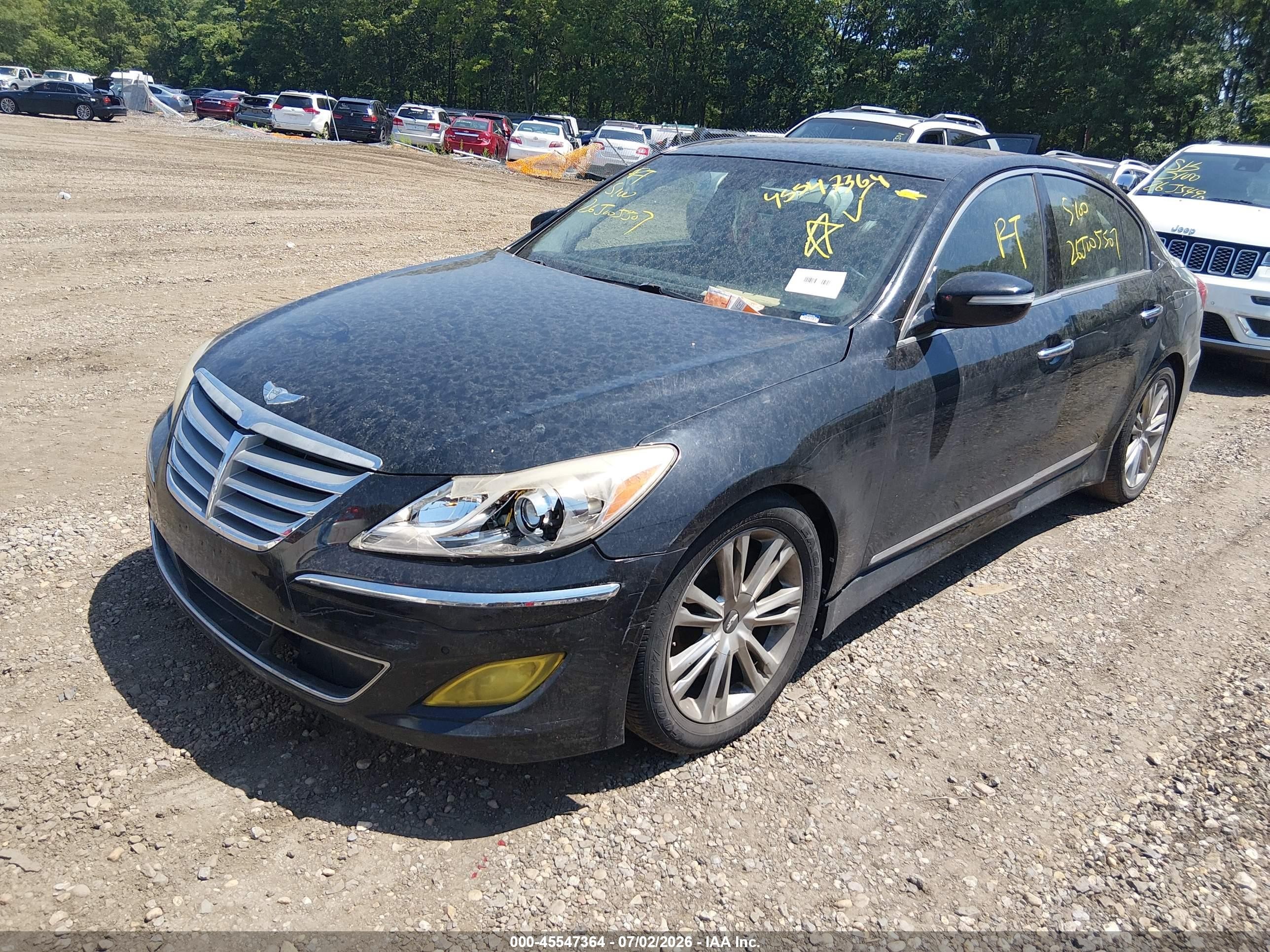 2012 Hyundai Genesis 4.6 Black vin: KMHGC4DF6CU211451