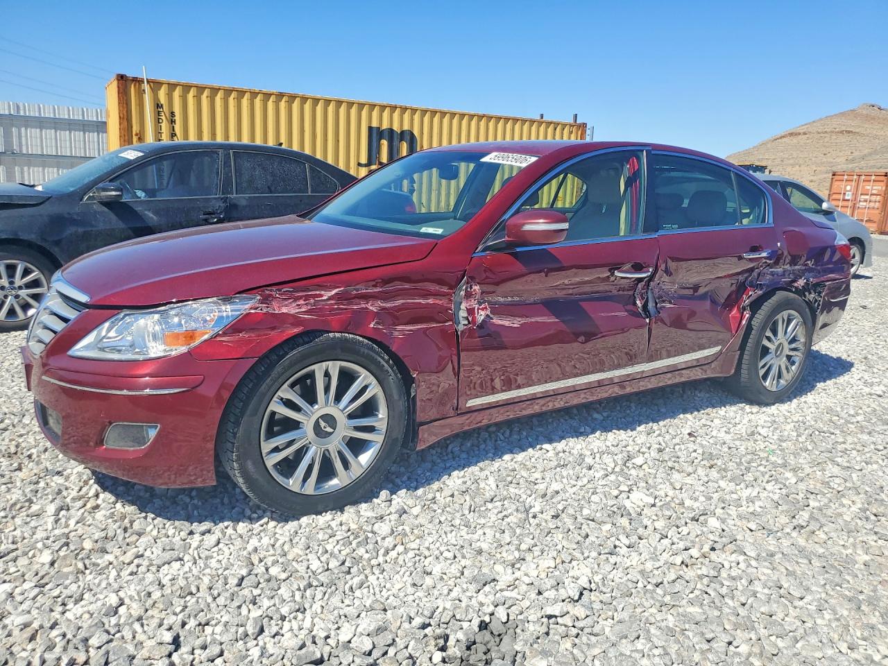 2011 Hyundai Genesis 4.6l Burgundy vin: KMHGC4DF7BU122096