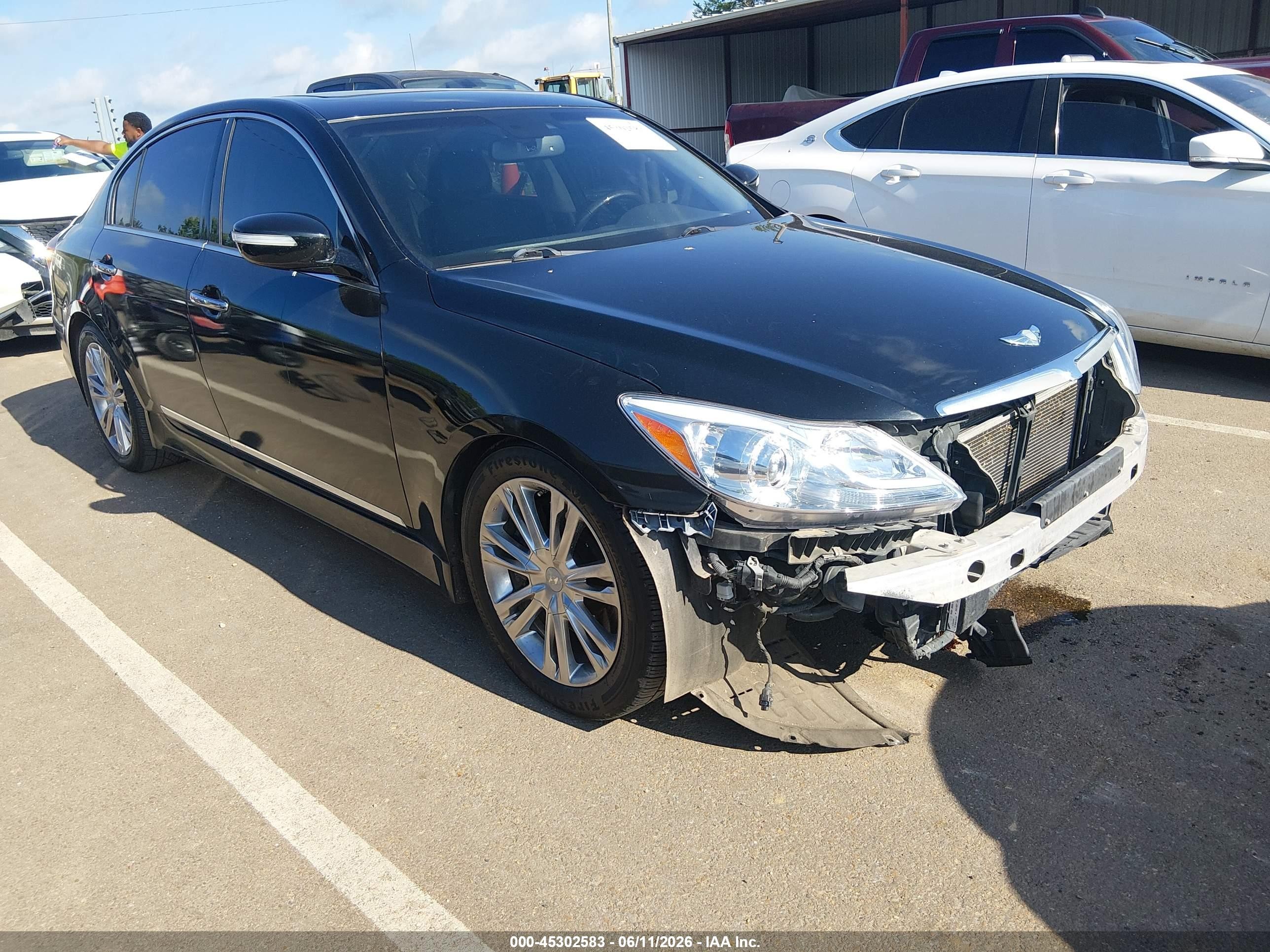 2012 Hyundai Genesis 4.6 Black vin: KMHGC4DF7CU193221