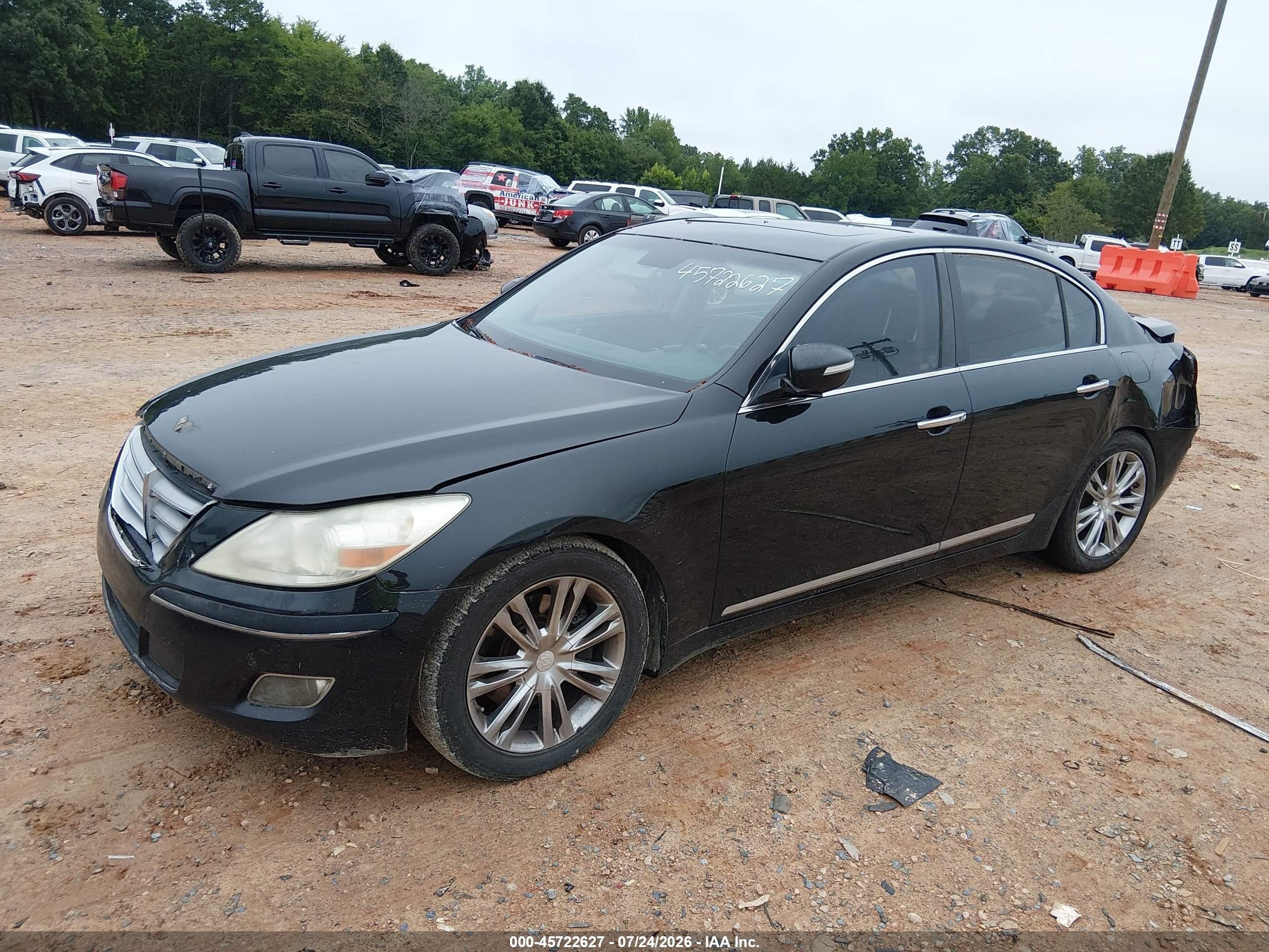 2011 Hyundai Genesis 4.6 Черный vin: KMHGC4DF8BU119515