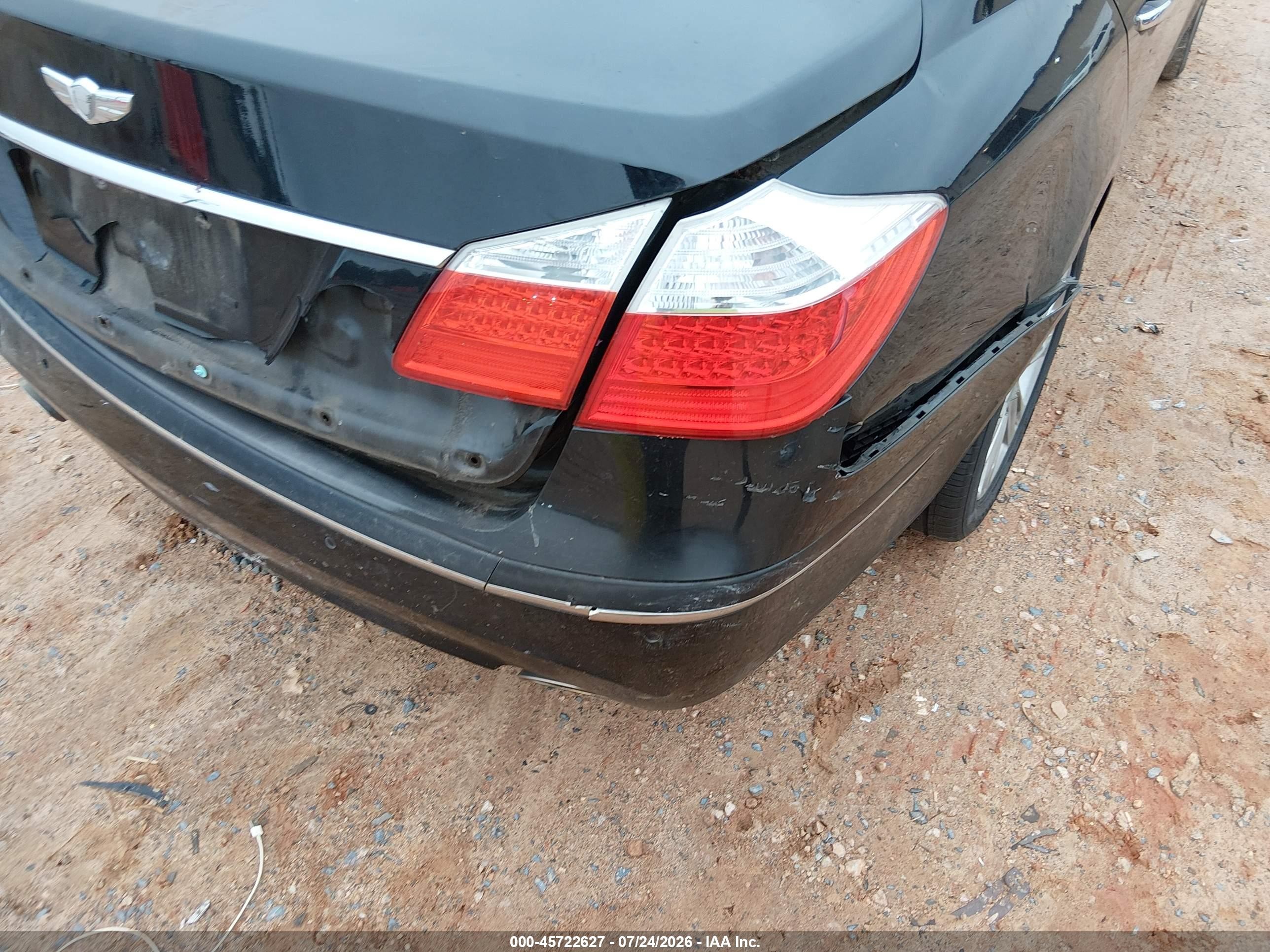 2011 Hyundai Genesis 4.6 Черный vin: KMHGC4DF8BU119515