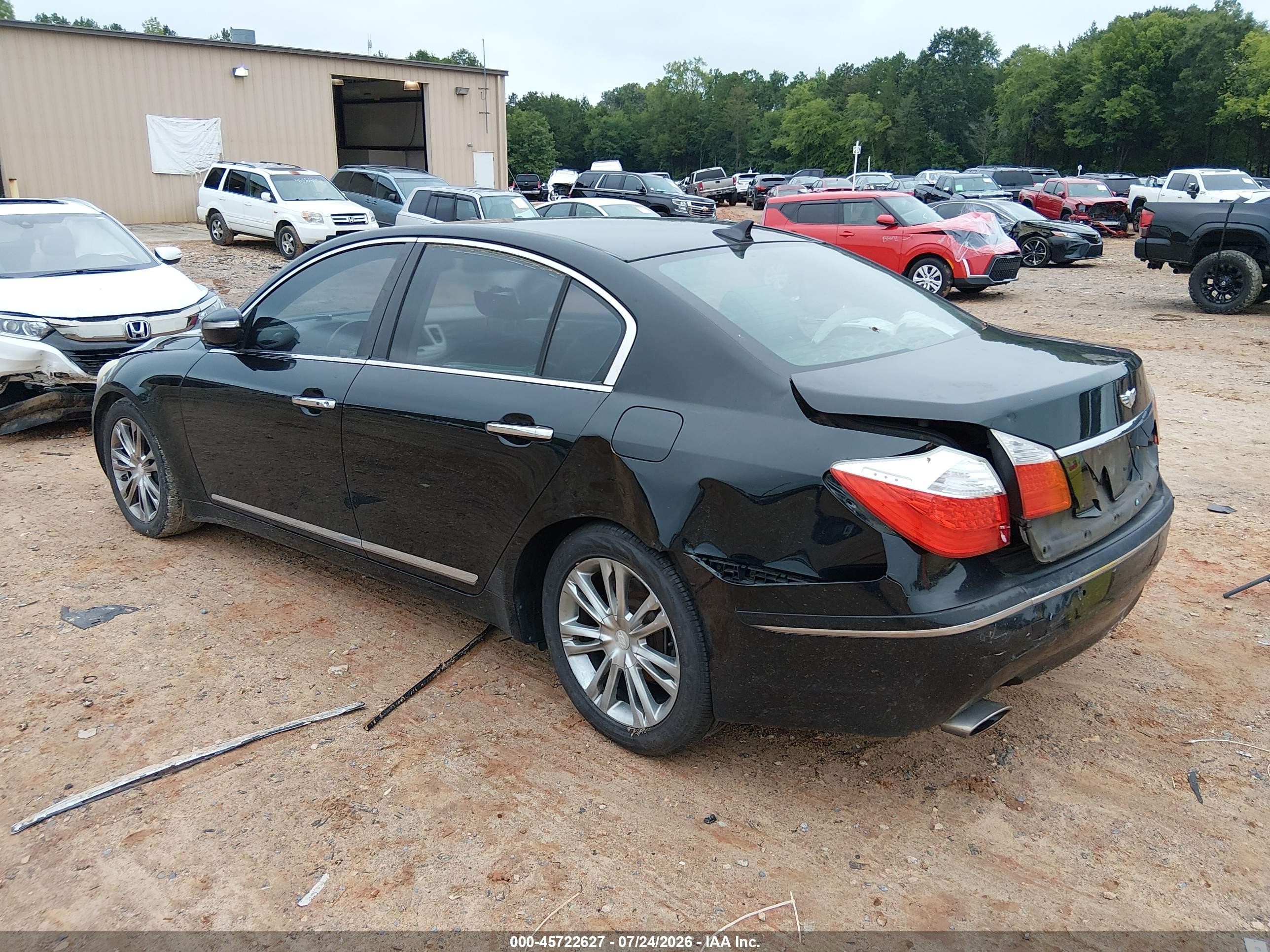 2011 Hyundai Genesis 4.6 Черный vin: KMHGC4DF8BU119515