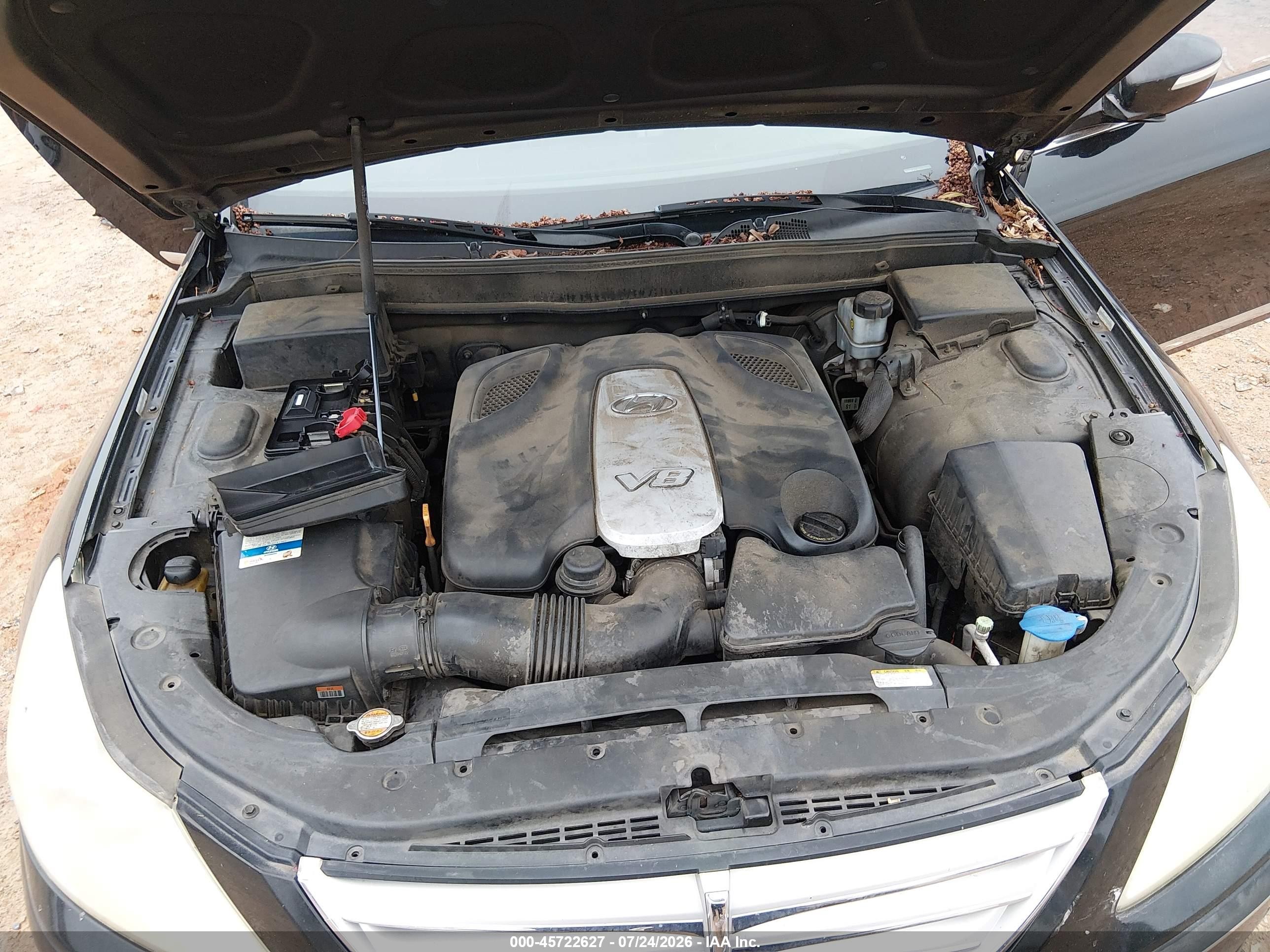 2011 Hyundai Genesis 4.6 Черный vin: KMHGC4DF8BU119515