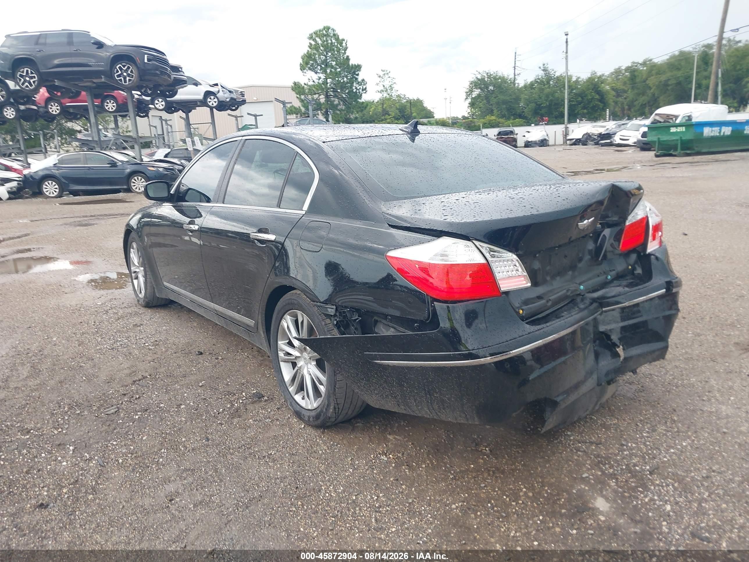 2011 Hyundai Genesis 4.6 Черный vin: KMHGC4DF8BU126514