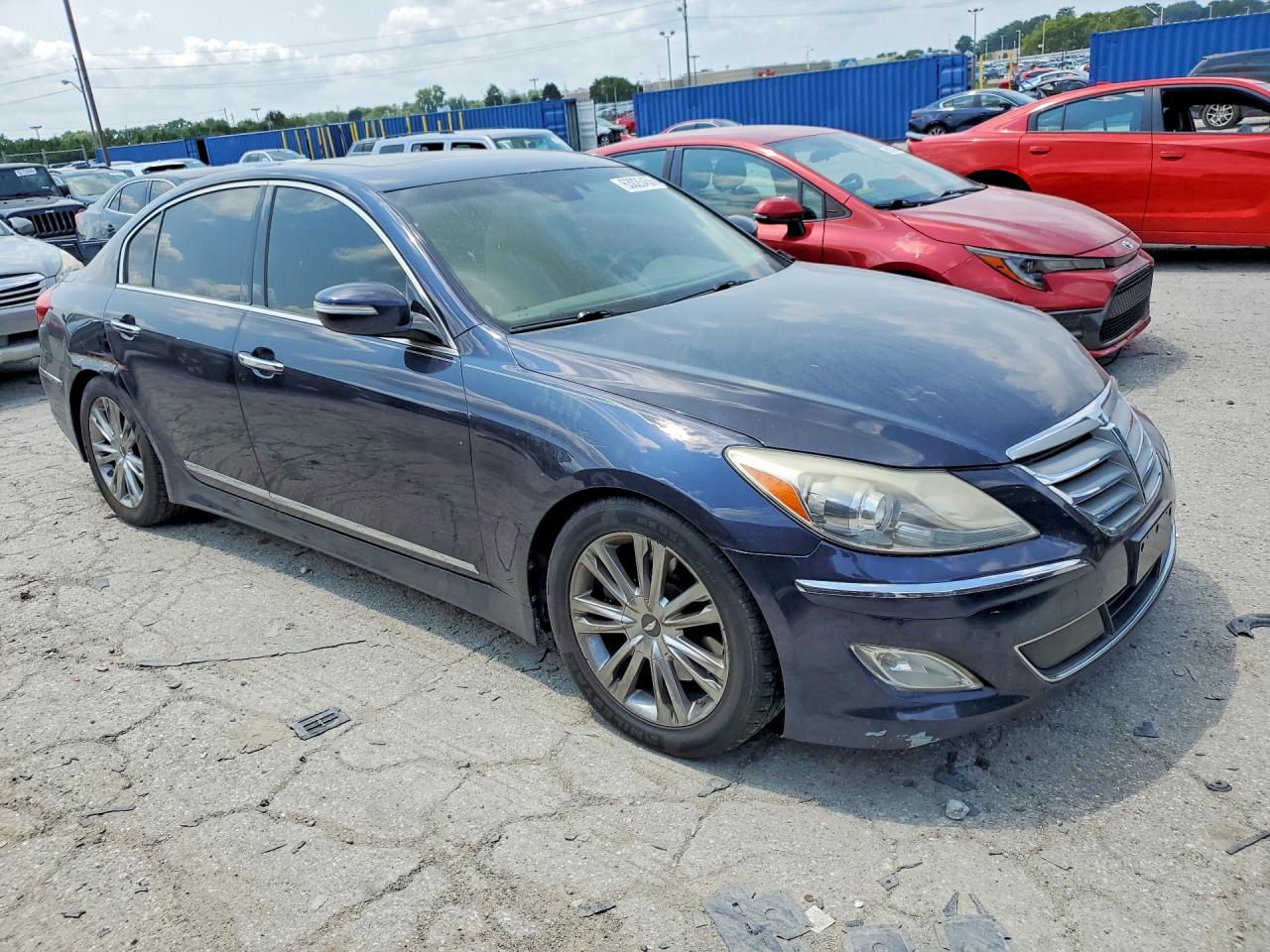 2012 Hyundai Genesis 4.6l Blue vin: KMHGC4DF8CU167744