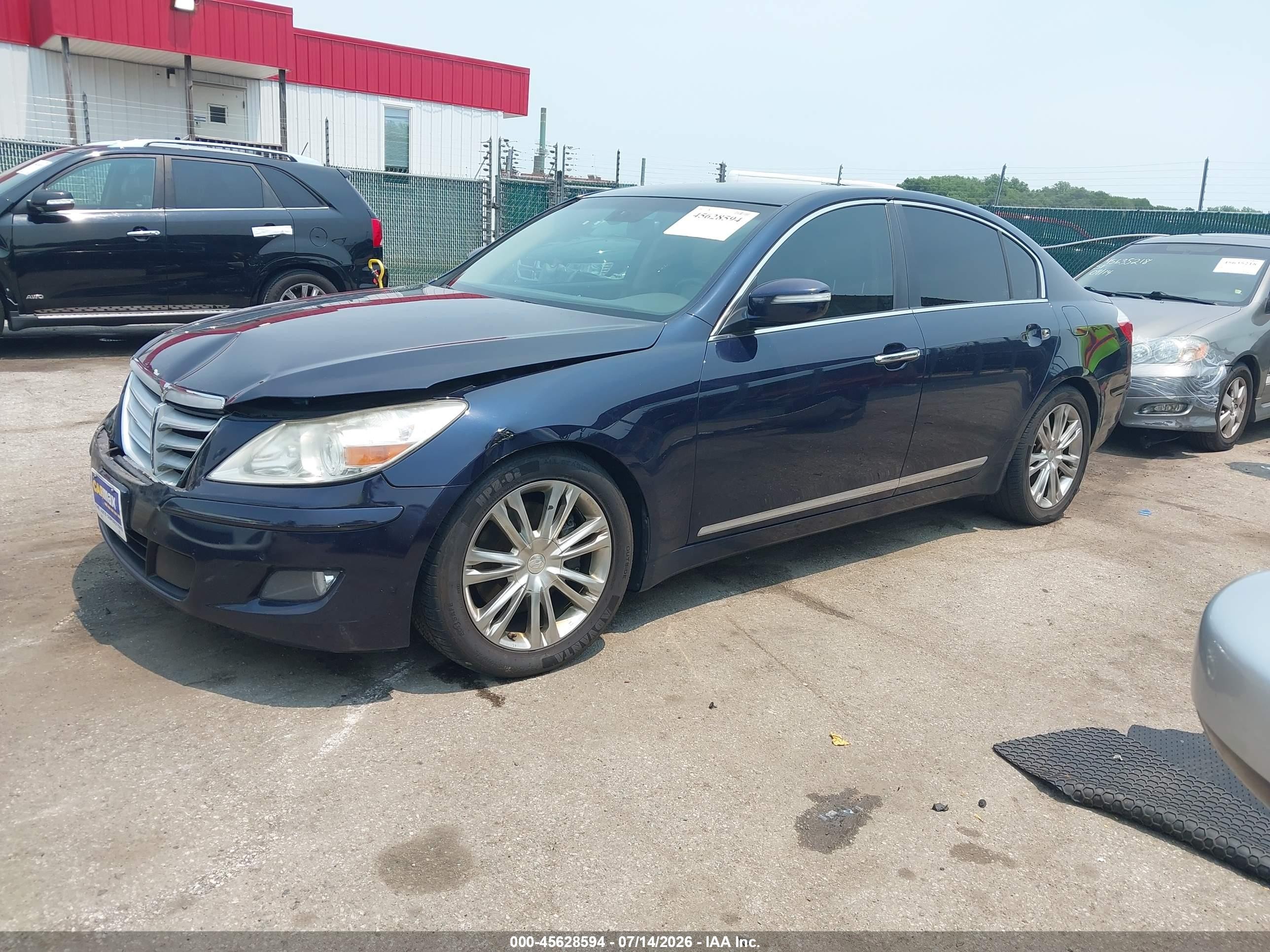 2010 Hyundai Genesis 4.6 Blue vin: KMHGC4DF9AU085549