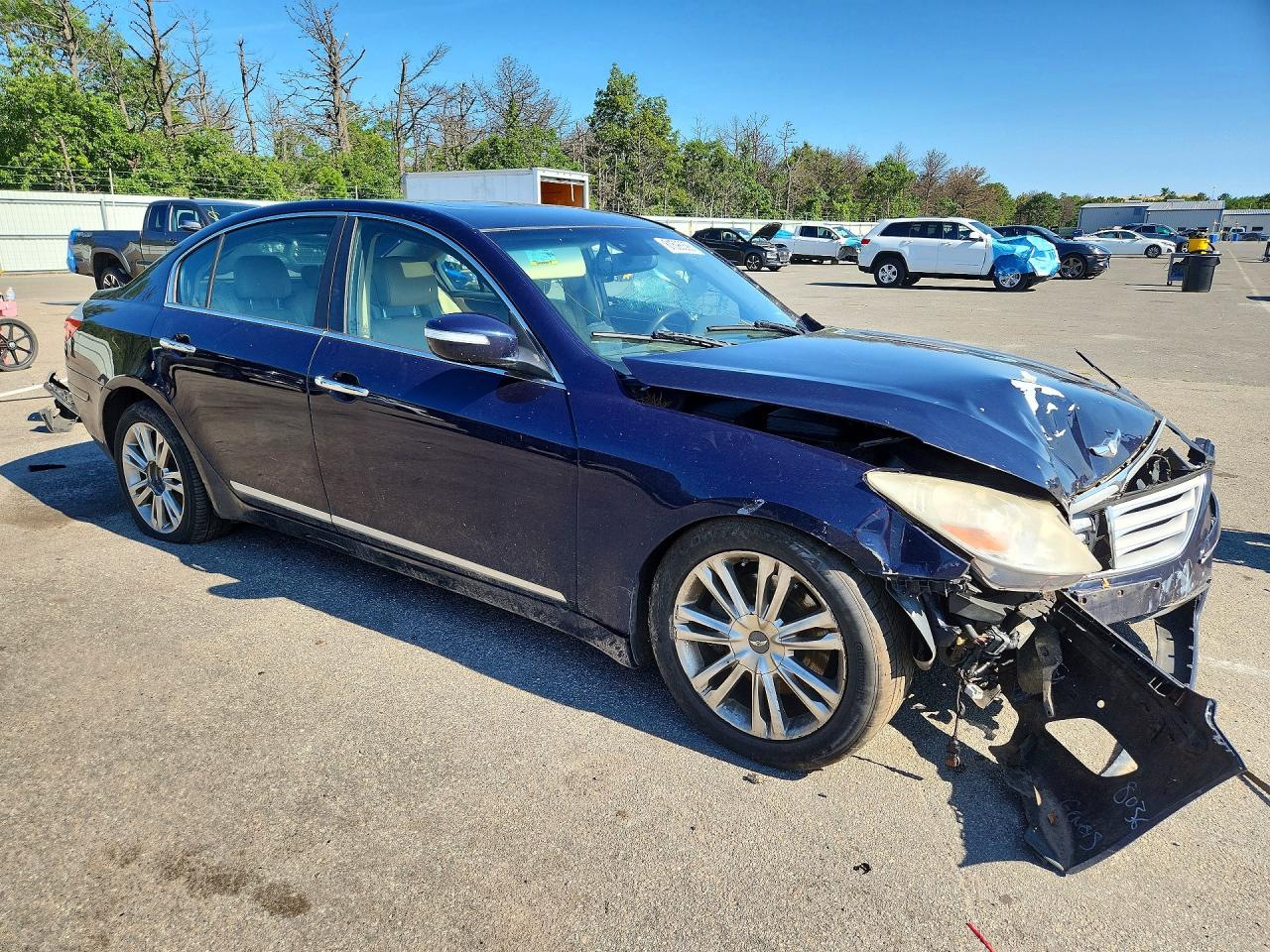 2010 Hyundai Genesis 4.6l Blue vin: KMHGC4DF9AU111048