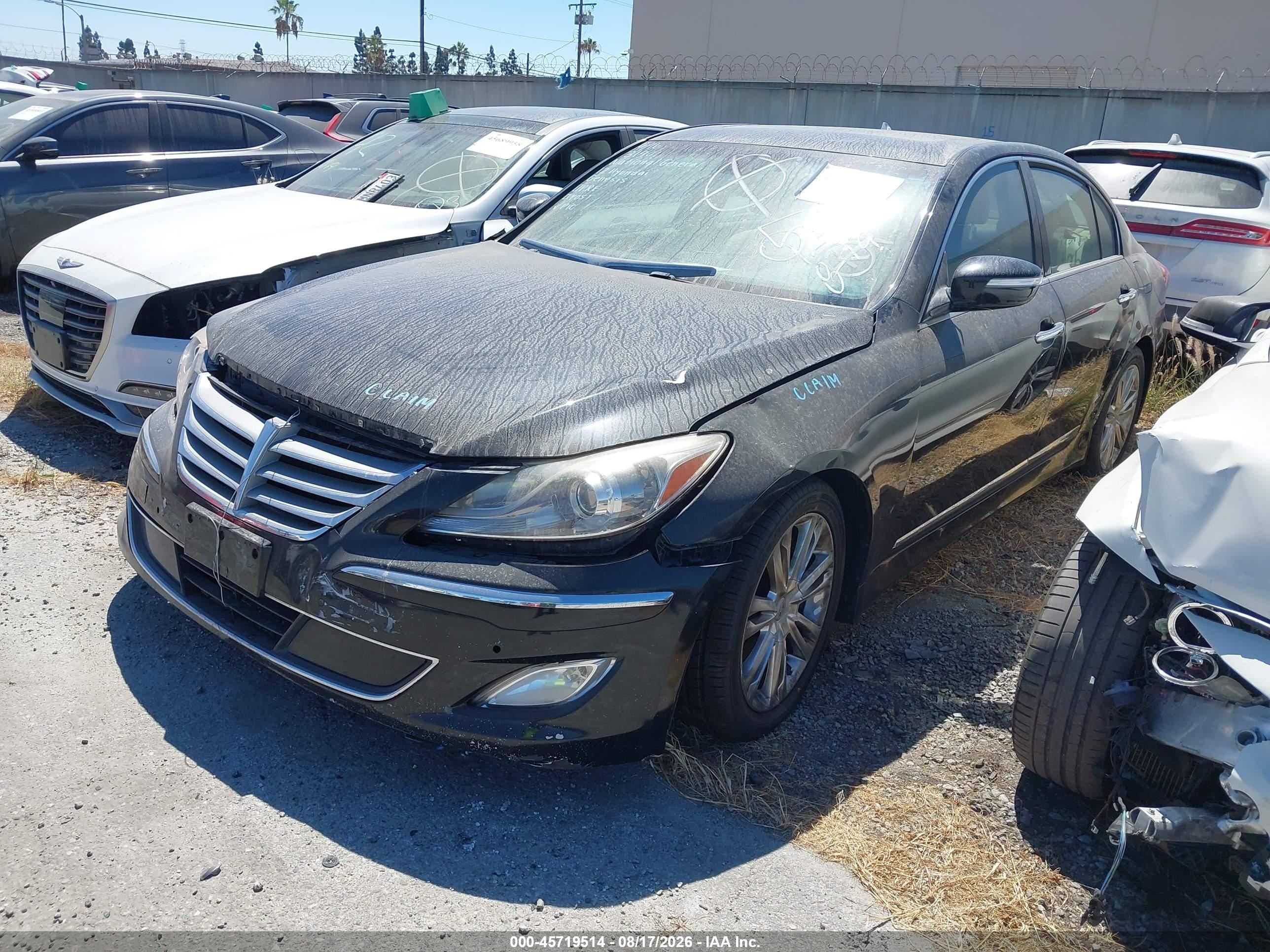 2012 Hyundai Genesis 4.6 Black vin: KMHGC4DF9CU167364