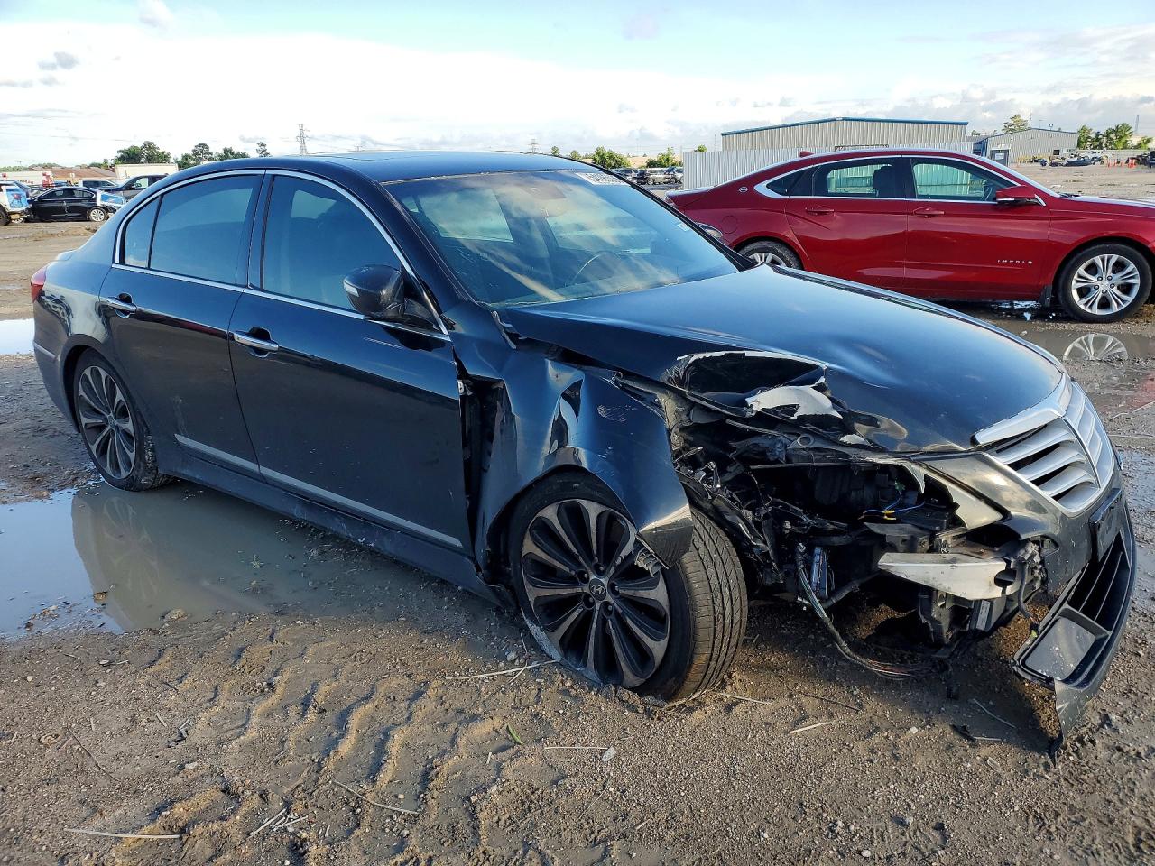 2012 Hyundai Genesis 5.0l Black vin: KMHGC4DH1CU155517