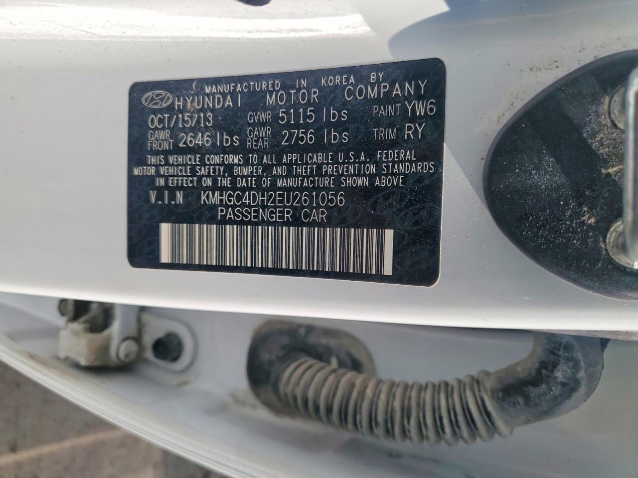 2014 Hyundai Genesis 5.0l Белый vin: KMHGC4DH2EU261056