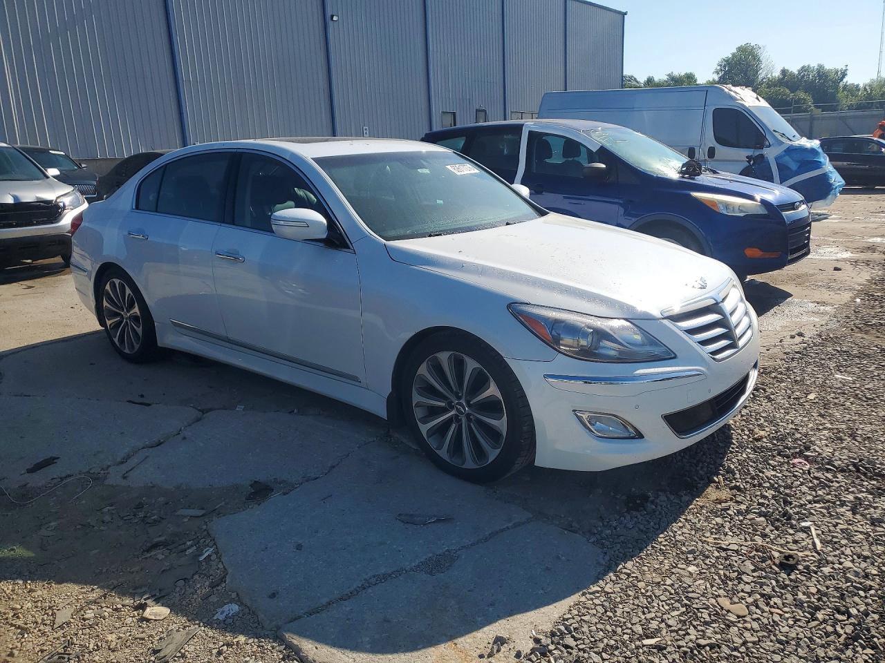 2014 Hyundai Genesis 5.0l Белый vin: KMHGC4DH2EU261056
